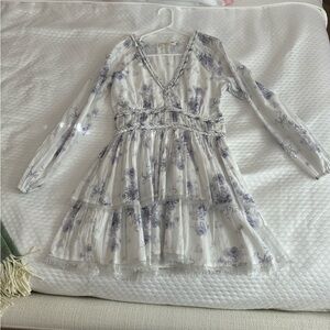 LoveShackFancy Finch Dress, Misty Sea